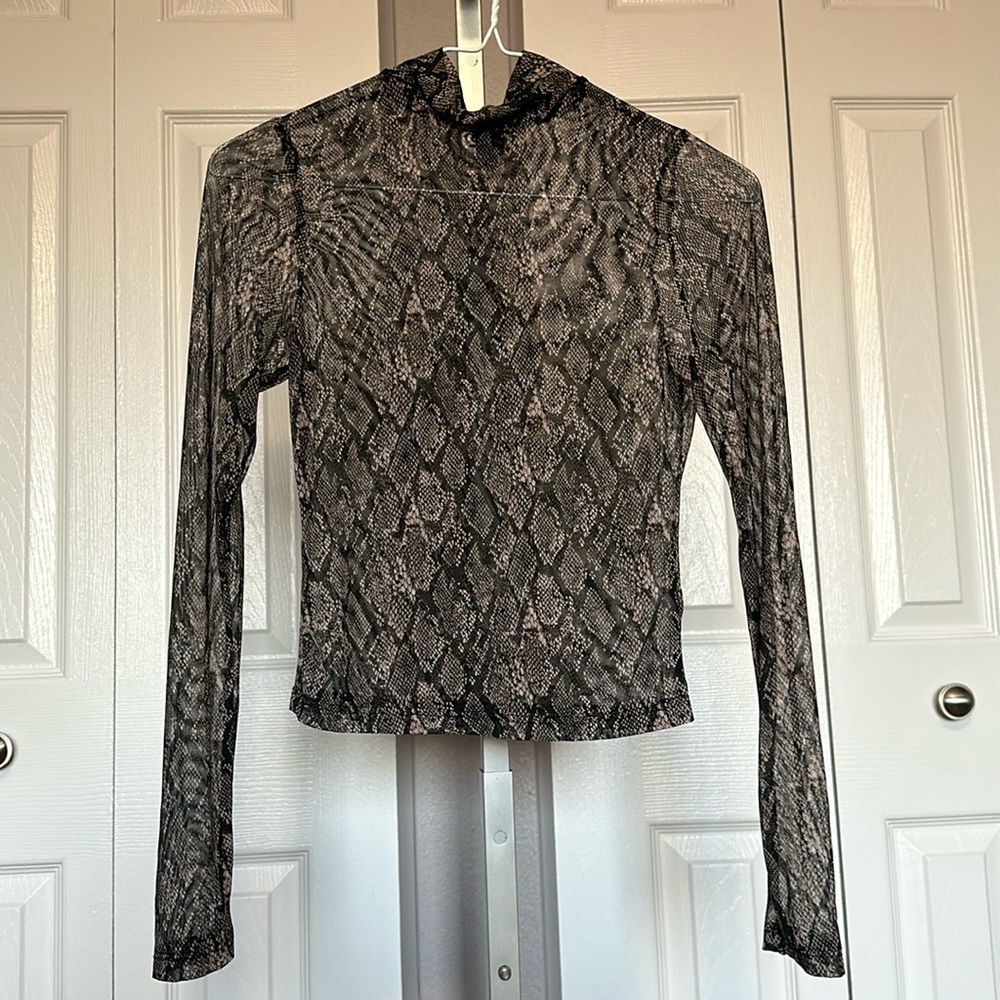 Wild Fable snake print mesh top
